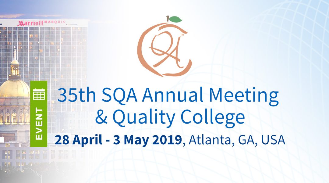 Join us at the SQA 2019 this April/May in Atlanta, Georgia, USA